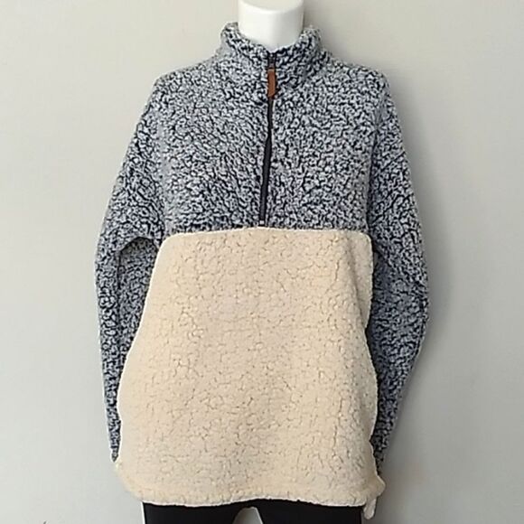 Time And Tru Fuzzy Warm Pullover Zip Mock Neck Sweater. Sz 4-6 (Oversized) - Picture 1 of 8